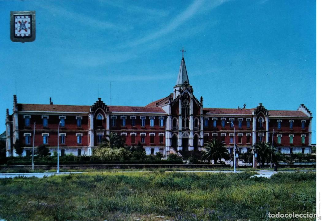 Postales: Linares. 3 Hospital de los Marqueses de Linares. Escudo de Oro. Usada con sello. Color