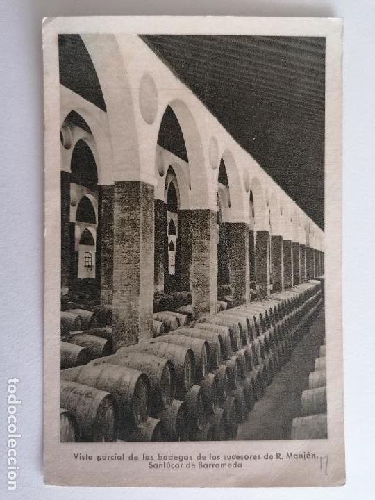 Postales: POSTAL VISTA PARCIAL DE LAS BODEGAS DE LOS SUCESORES DE R. MANJON, SANLUCAR DE BARRAMEDA, N&ordm; 7
