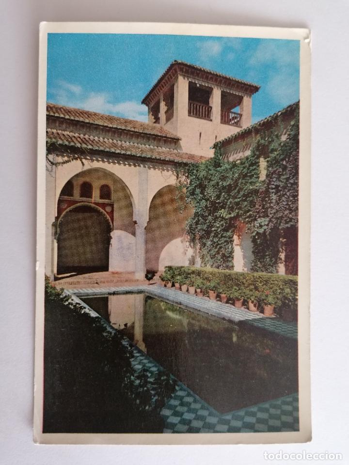 Postales: POSTAL MALAGA, ALCAZABA, ESTANQUE DEL PALACIO MORO, ESCRITA