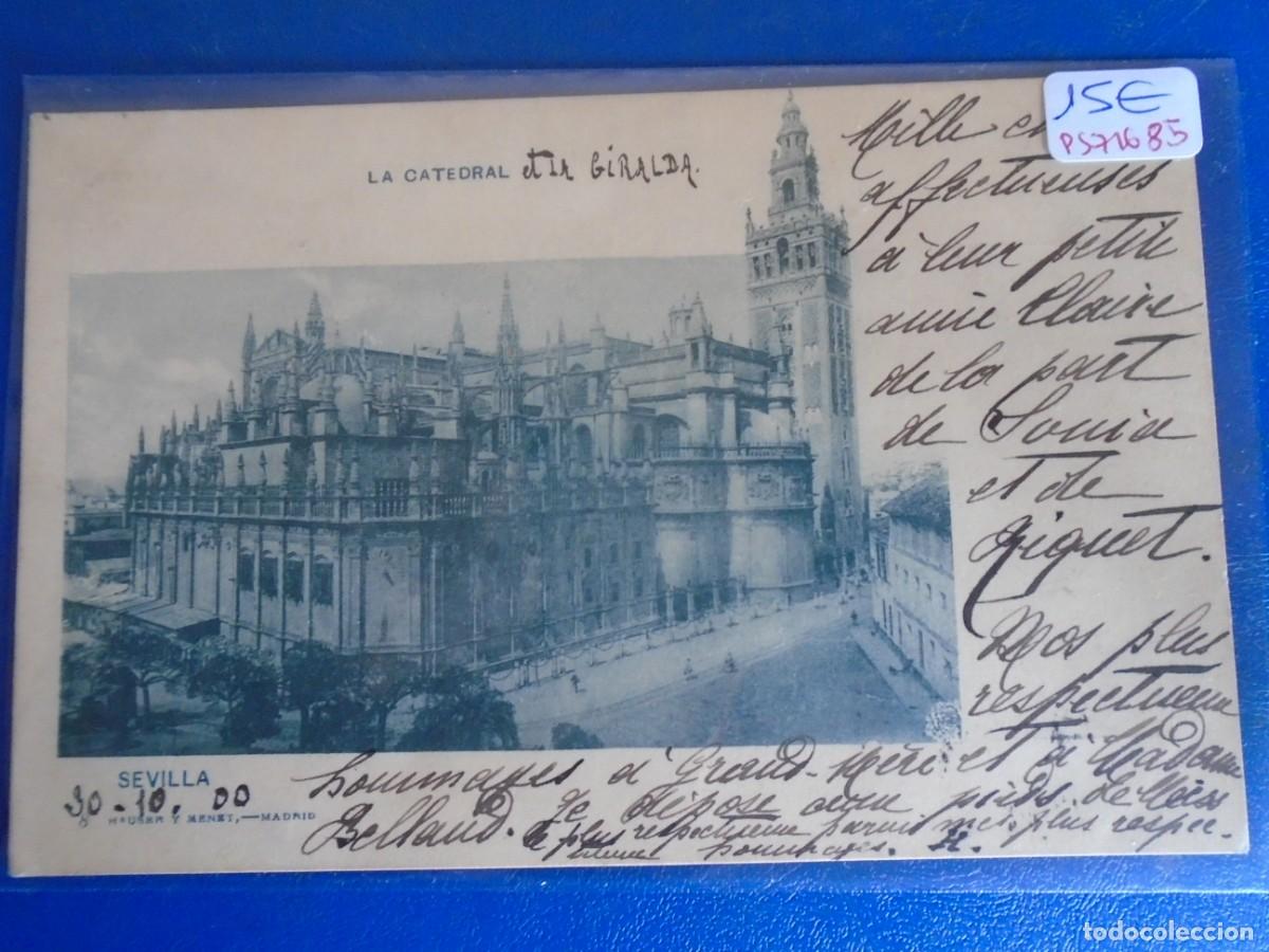 Postales: (PS-71685)POSTAL DE SEVILLA-LA CATEDRAL.HAUSER Y MENET.SELLO PELON