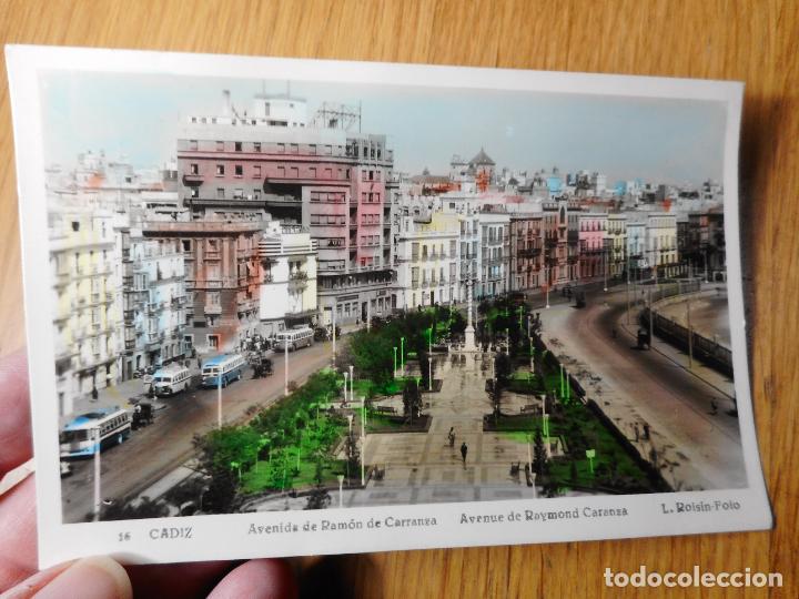 Postales: ANTIGUA POSTAL AVENIDA RAMON CARRANZA CADIZ ROISIN N&ordm; 16 COLOREADA