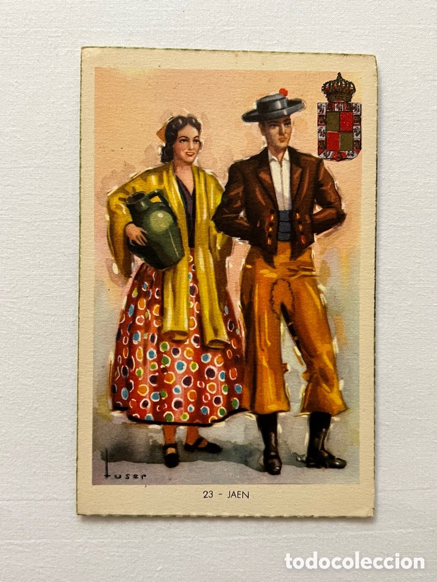 Postales: JAEN POSTAL No.23, TRAJES TIPICOS ESPA&Ntilde;OLES. LAIETANA EDITORIAL ARTIGAS S/C