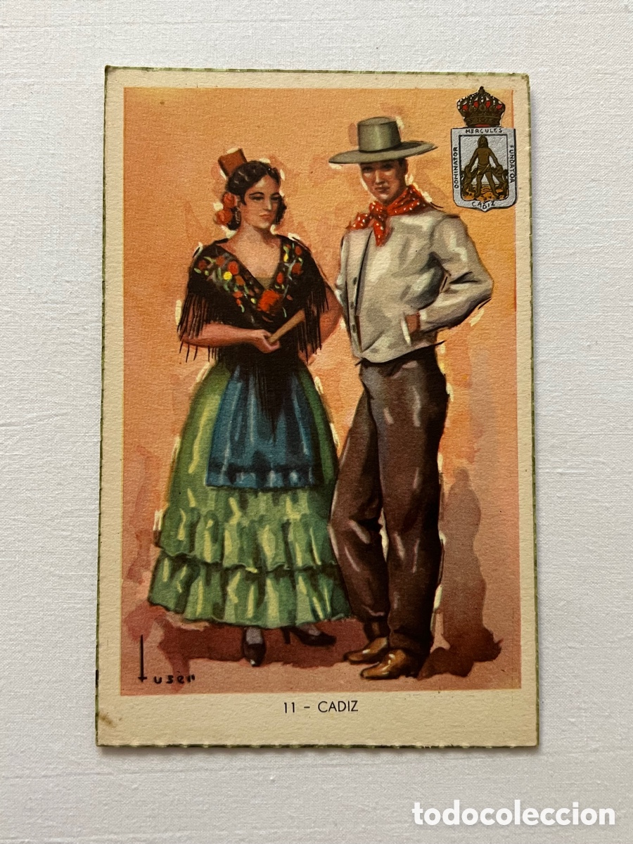 Postales: CADIZ POSTAL No.11 TRAJES TIPICOS ESPA&Ntilde;OLES. LAIETANA EDITORIAL ARTIGAS S/C