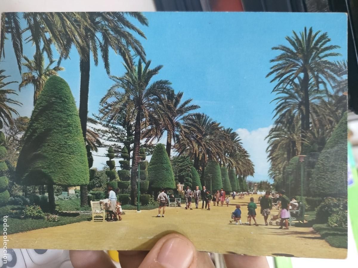 Postales: Postal CADIZ Parque Genov&eacute;s Paseo Central N 3 GARC&Iacute;A GARRABELLA Escrita