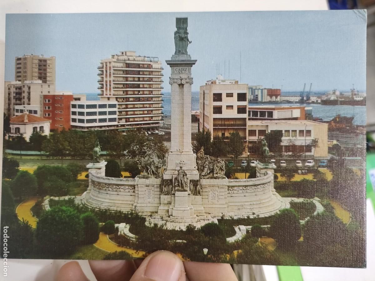 Postales: Postal CADIZ Plaza de Espa&ntilde;a Monumento a las Cortes N 92 SICILIA S/C