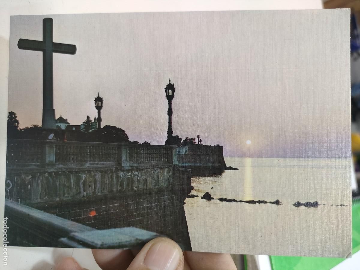Postales: Postal CADIZ Alameda de los Ca&iacute;dos N 31 SICILIA S/C dos esquinas pel&iacute;n arrugadas