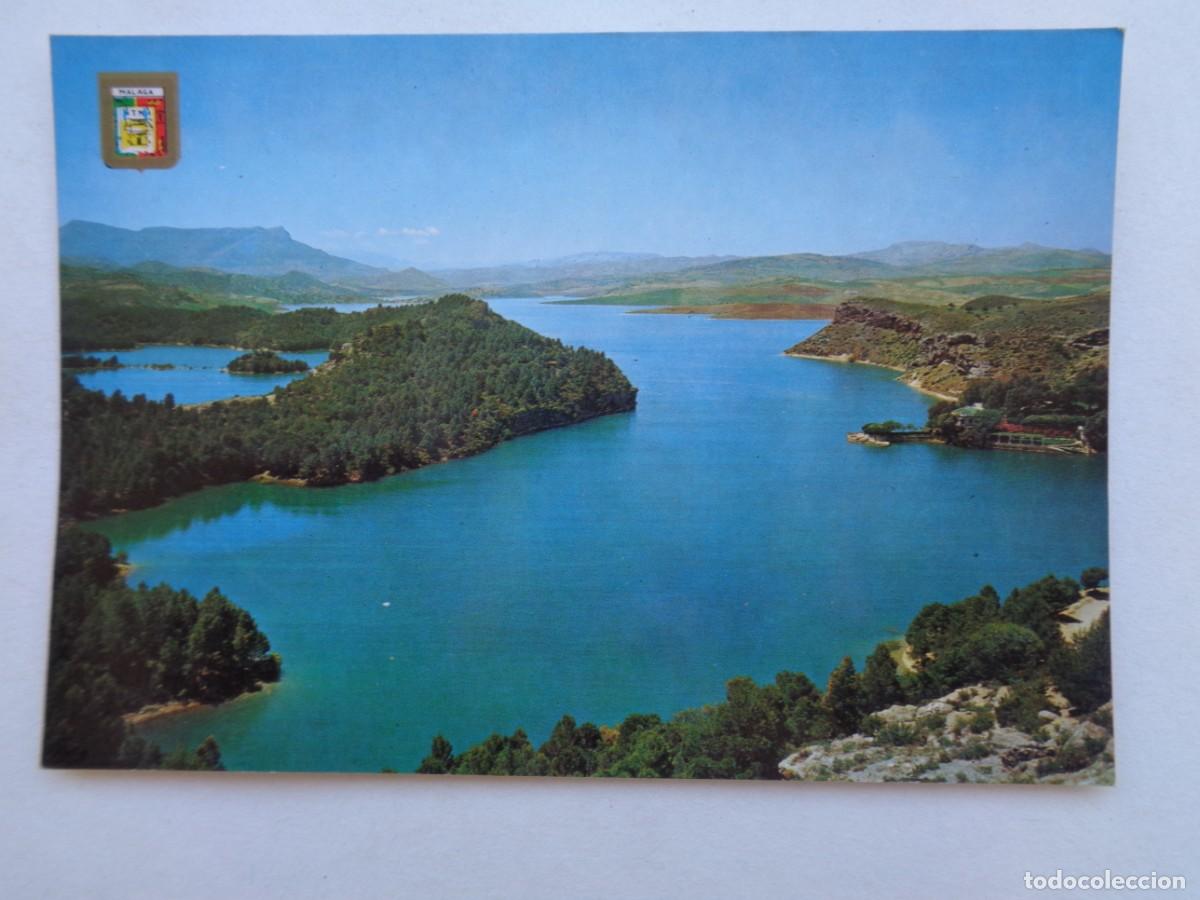 Postales: POSTAL DE MALAGA ( COSTA DEL SOL ): PANTANO DE &uml; EL CHORRO &uml; , LAGO DE TURON