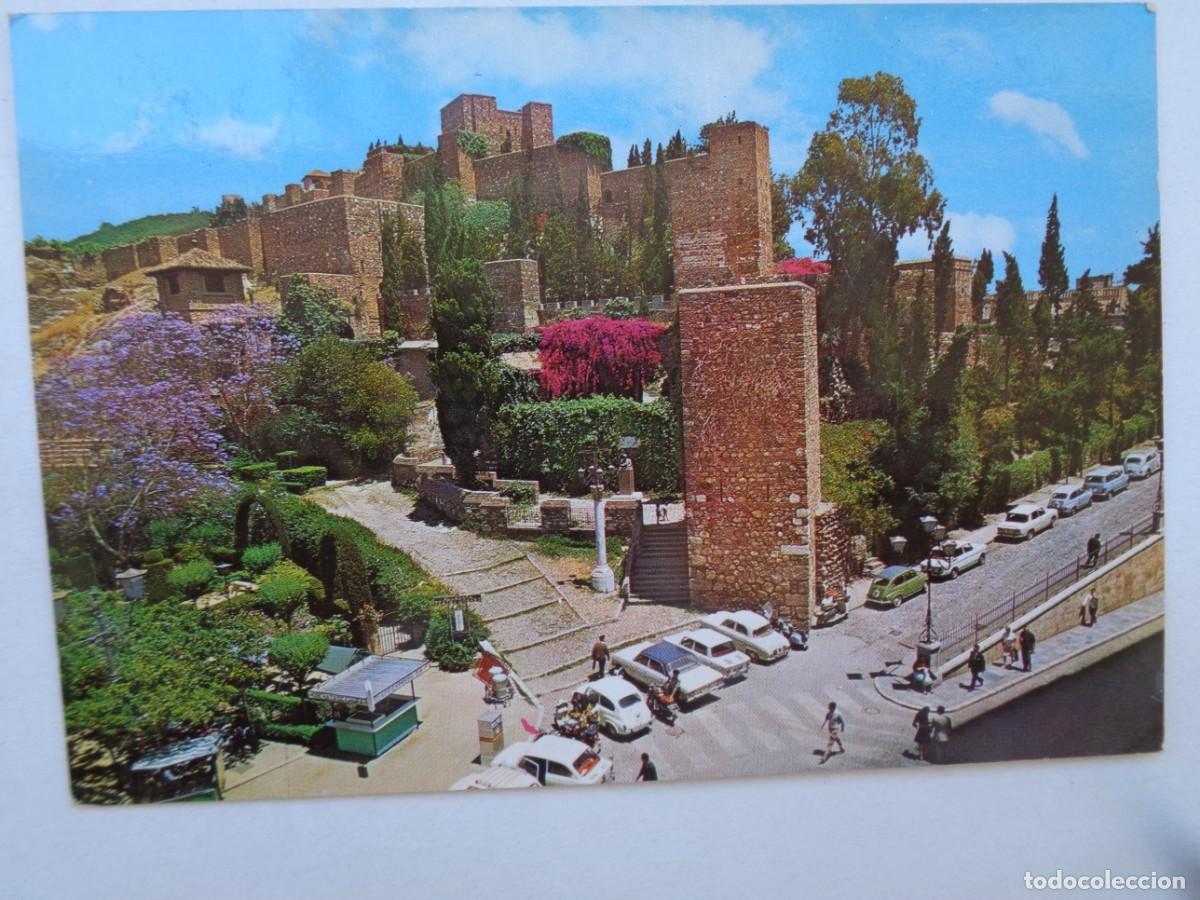 Postales: POSTAL DE MALAGA ( COSTA DEL SOL ): LA ALCAZABA . A&Ntilde;OS 60, COCHES DE EPOCA