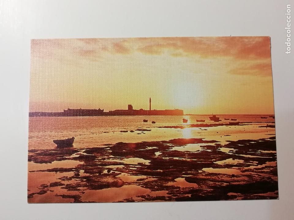 Postkarten: Tarjeta postal C&aacute;diz La Caleta Castillo de San Sebasti&aacute;n Andaluc&iacute;a Reverso escrito