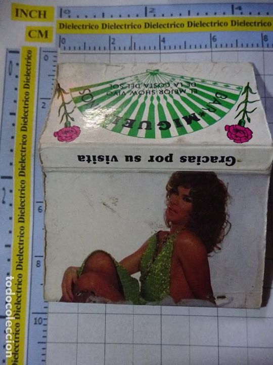 Postales: CAJA CAJETILLA DE CERILLAS PUBLICIDAD. DISCOTECAS PUBS NIGHT CLUB BAR MIGUEL TORREMOLINOS TRANSEXUAL