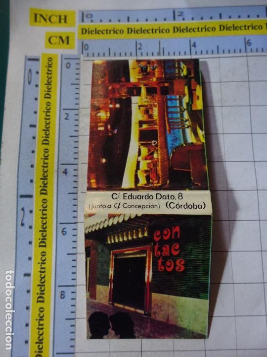 Cartes Postales: CAJA CAJETILLA DE CERILLAS PUBLICIDAD. DISCOTECAS PUBS NIGHT CLUB. CONTACTOS C&Oacute;RDOBA