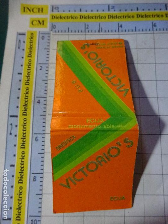 Postkarten: CAJA CAJETILLA DE CERILLAS PUBLICIDAD. DISCOTECAS PUBS NIGHT CLUB. VICTORIO'S ECIJA. VAC&Iacute;A