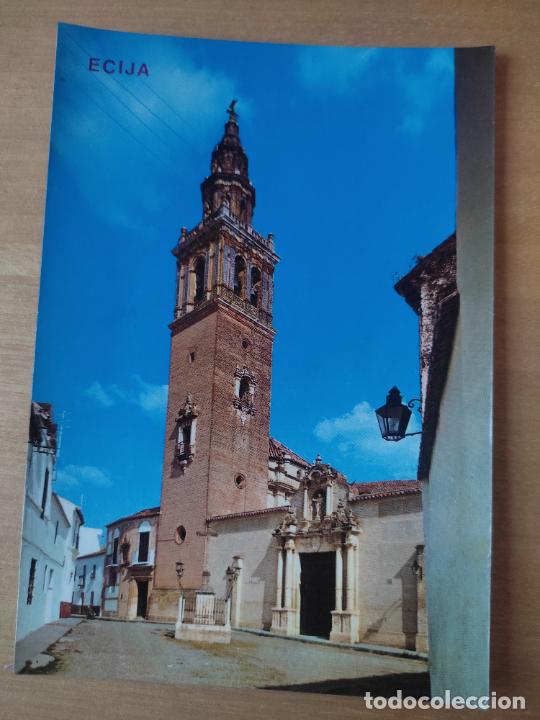Postales: ECIJA PLAZA PARROQUIA SANTIAGO ED ARRIBAS 31 ESCRITA 1977