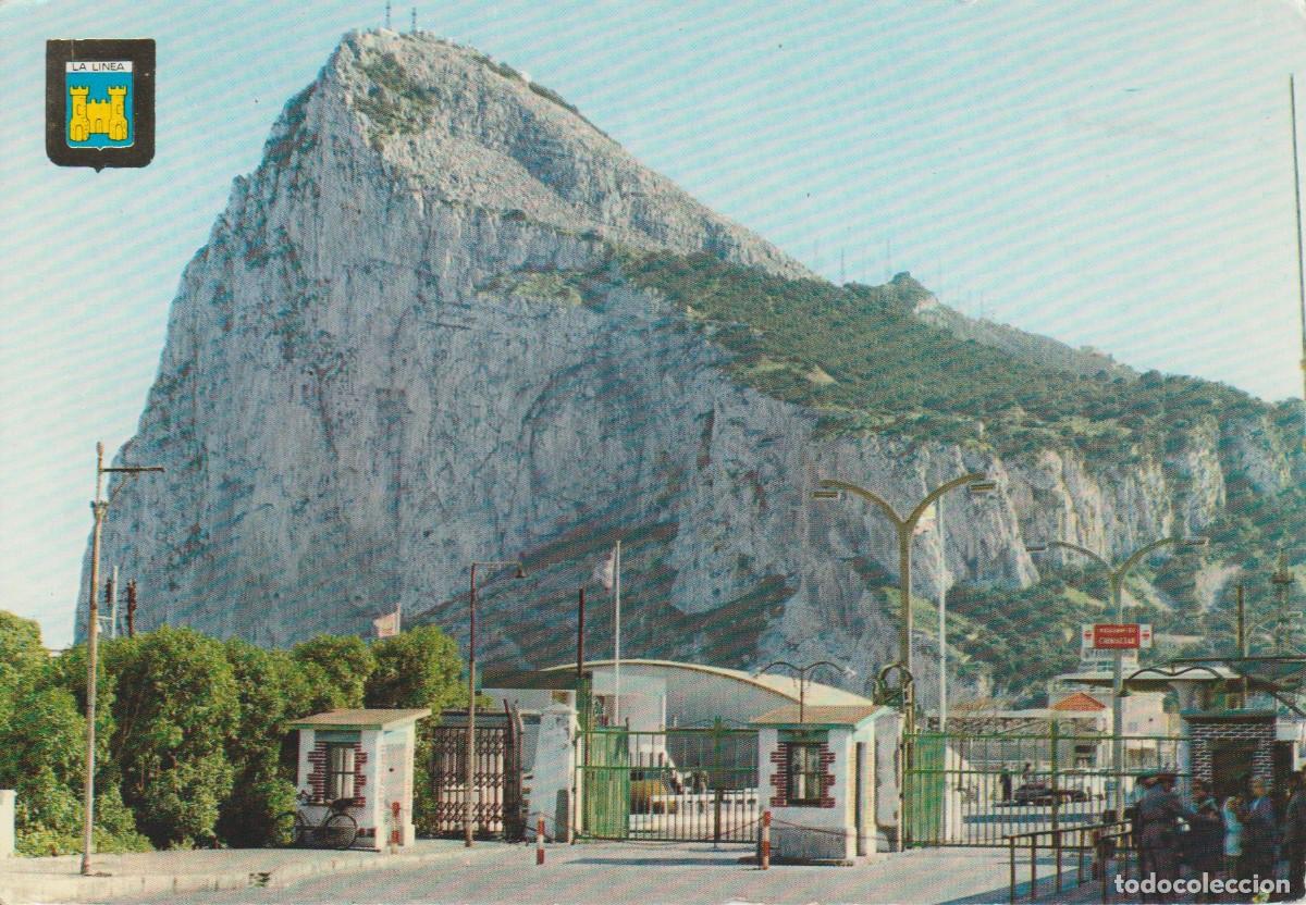 Postales: (25) LA LINEA. CADIZ. VISTA DEL PE&Ntilde;ON DE GIBRALTAR