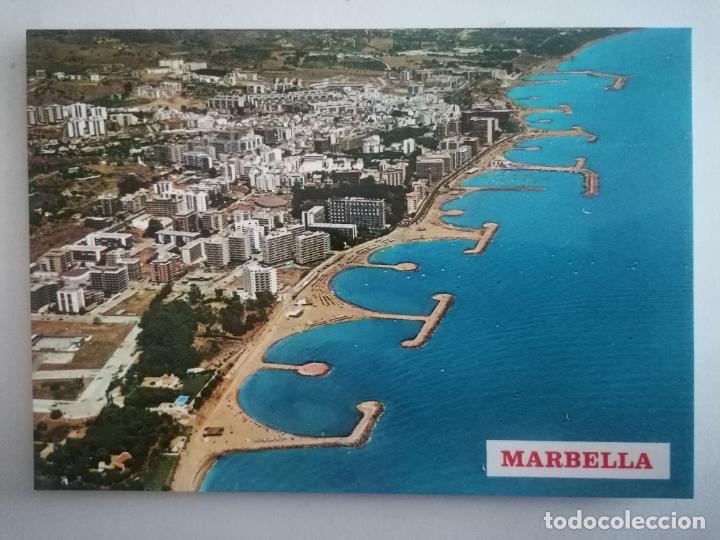 Postales: POSTAL MARBELLA-MALAGA, VISTA CIUDAD Y PLAYA, N&ordm; 10
