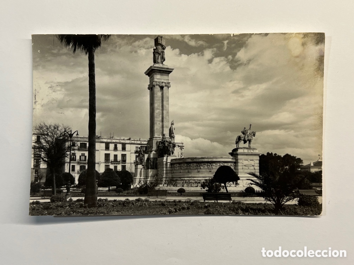 Postales: CADIZ. Postal No. 27, Plaza de Espa&ntilde;a&hellip; Edic. MALET (a.1958) c&iacute;rculada&hellip;