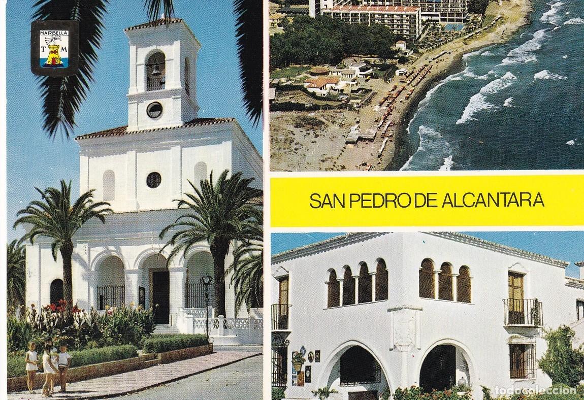 Postales: N&ordm; 4 San Pedro de Alc&aacute;ntara / Iglesia - Playa - Cortijo Blanco