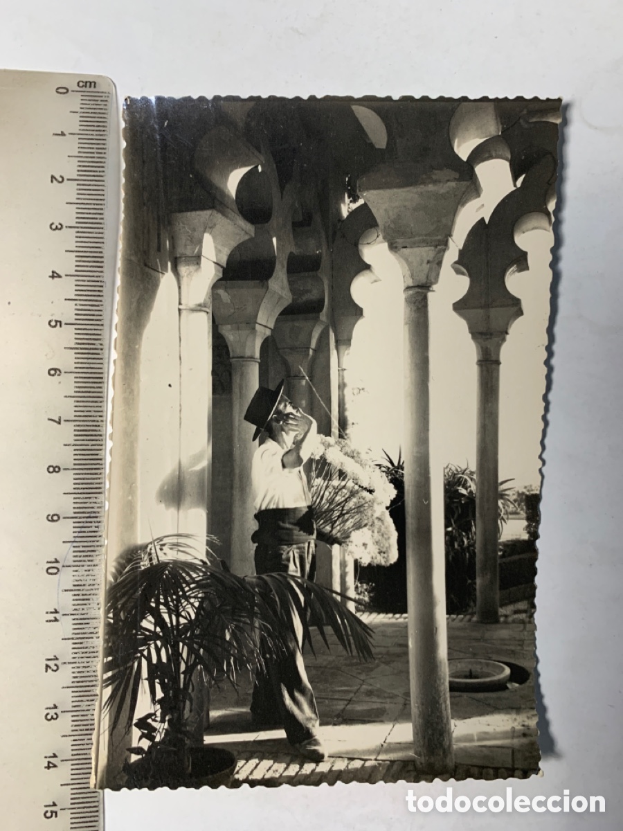 Postales: POSTAL. MALAGA. T&Iacute;PICO VENDEDOR DE BIZNAGAS. FOTO D. CORTES. 12 DICIEMBRE 1956.