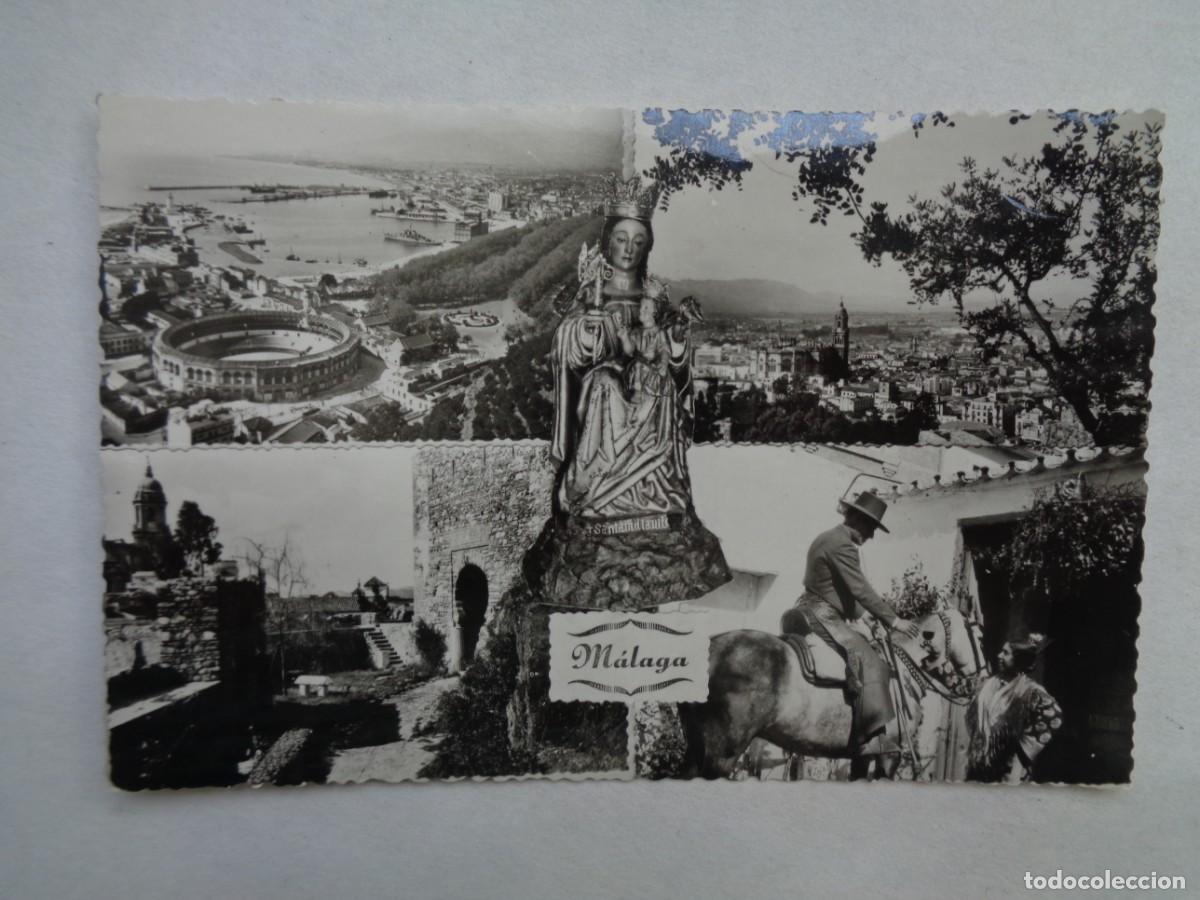 Postales: POSTAL DE MALAGA : VIRGEN Y VISTAS . A&Ntilde;OS 50