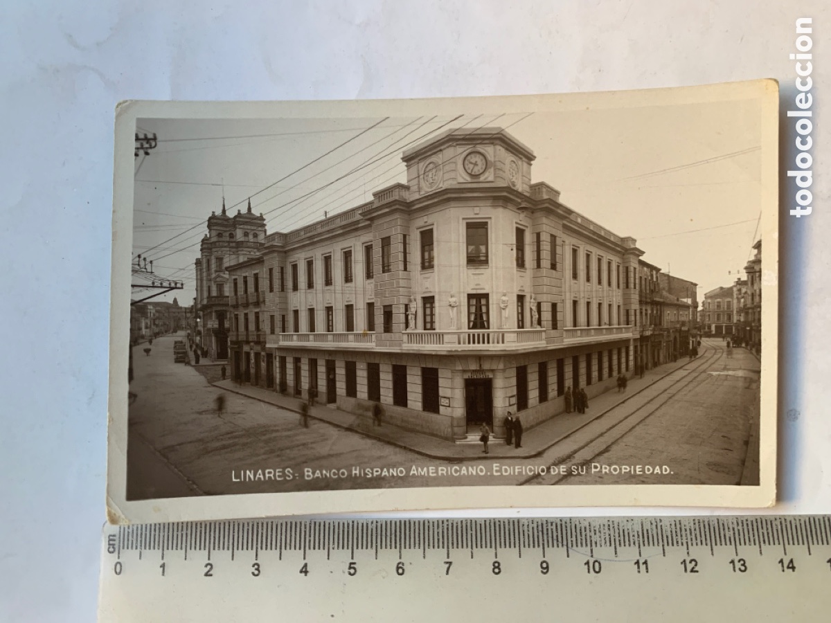 Postales: POSTAL. LINARES. JA&Eacute;N. EDIFICIO BANCO HISPANO AMERICANO. - Foto 1