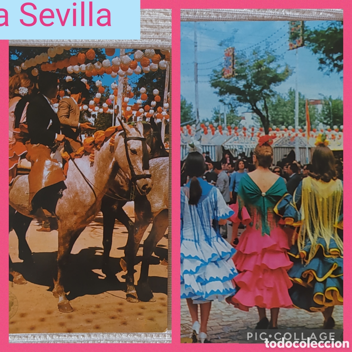 Postales: FERIA DE SEVILLA,2 POSTALES A&Ntilde;OS 70 - DE LA COLECCI&Oacute;N DE POSTALES IBERIA