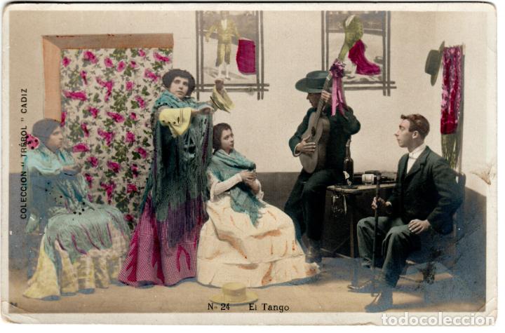 Cartoline: BONITA POSTAL - CADIZ - EL TANGO - N&ordm;.24 - COLECCION TREBOL