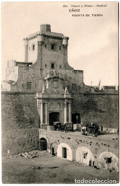 Cartoline: PRECIOSA POSTAL - CADIZ - PUERTA DE TIERRA - 862 HAUSER Y MENET