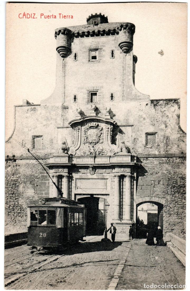 Cartoline: PRECIOSA POSTAL - CADIZ - PUERTA TIERRA - FOTOTIPIA THOMAS