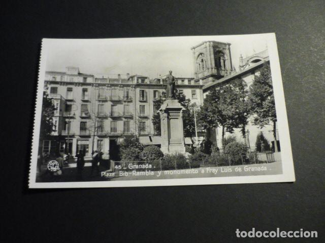 Postales: GRANADA PLAZA DE LA BIB RAMBLA - Foto 1