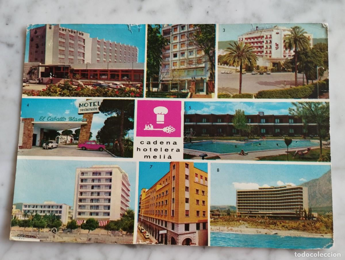 Postales: Postal circulada cadena hotelera Meli&aacute; mide 15 x 21 cm.
