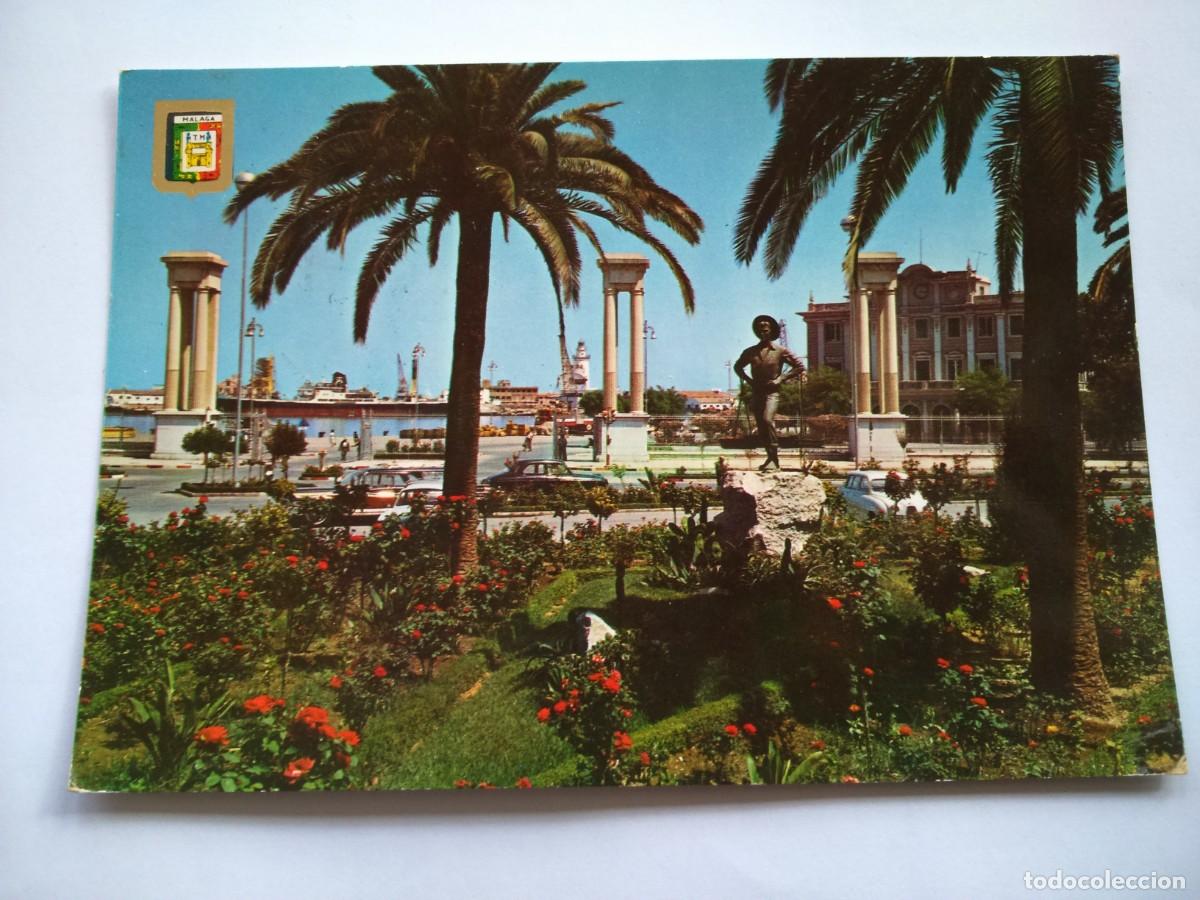 Postales: POSTAL -- MALAGA - EL CENACHERO Y ENTRADA AL PUERTO -- CIRCULADA --