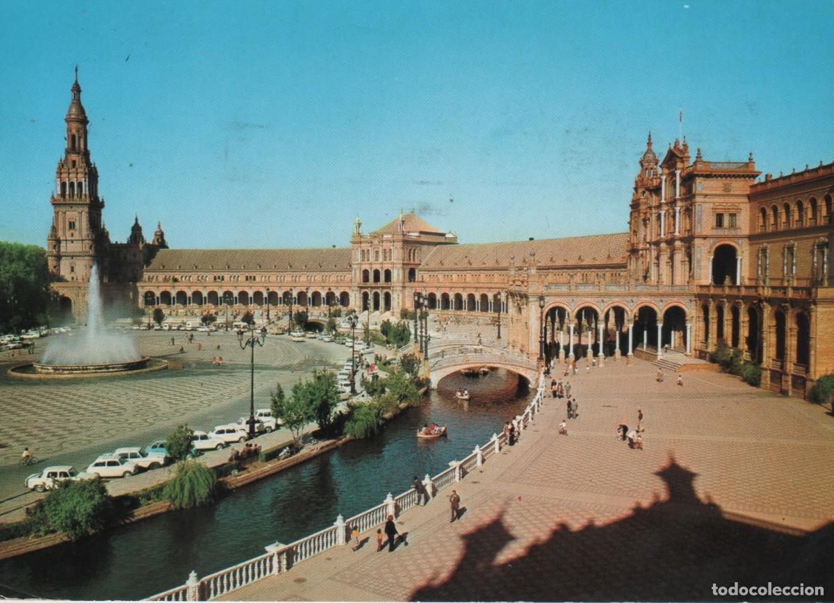Postales: POSTAL PLAZA DE ESPA&Ntilde;A-SEVILLA