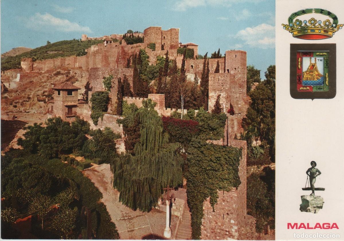 Postales: POSTAL-ALCAZABAY CASTILLO DE GIBRALFARO-MALAGA
