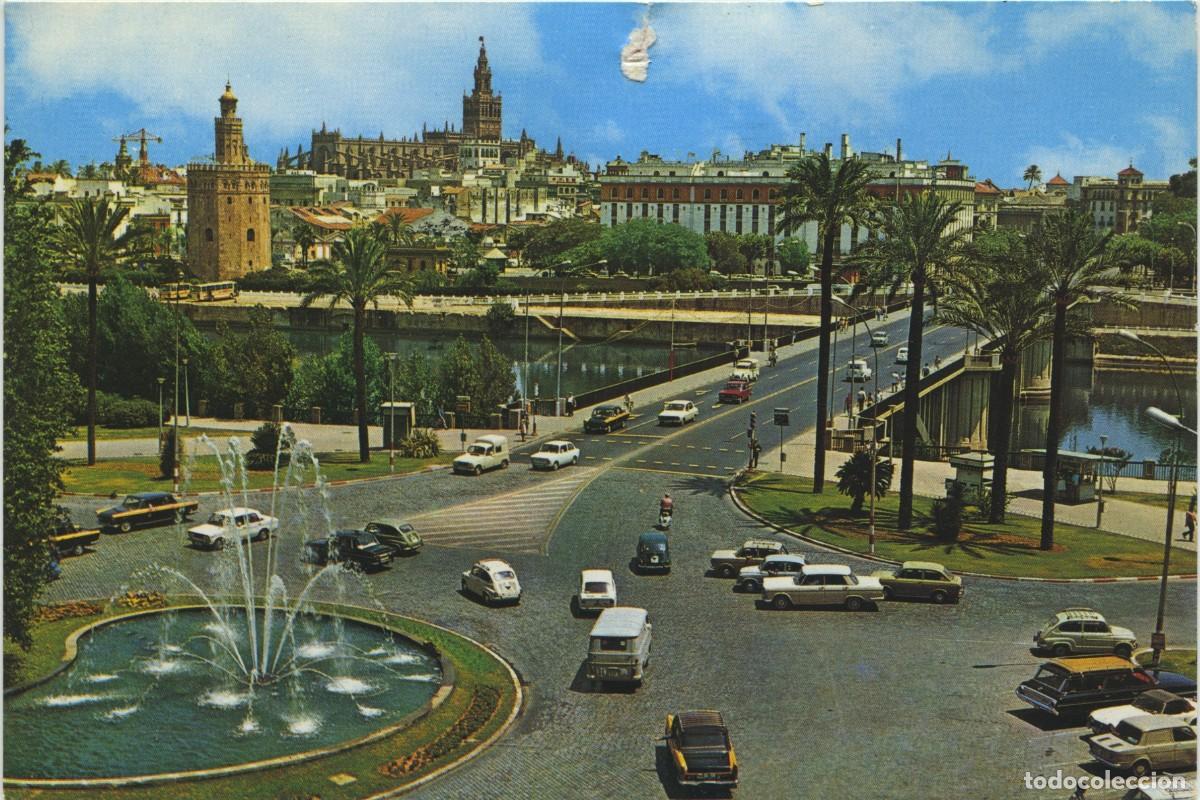 Postales: N&ordm; 239-SEVILLA. Plaza de Cuba y puente de San Telmo. ED. GARC&Iacute;A GARRABELLA