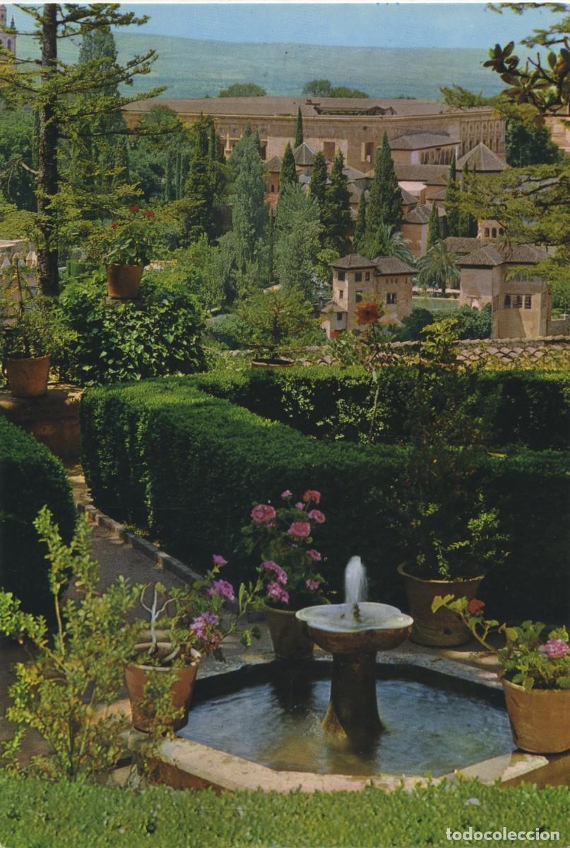 Postales: N&ordm; 54-GRANADA. Generalife. Jardines. Sin circular. ED. F. GALLEGOS