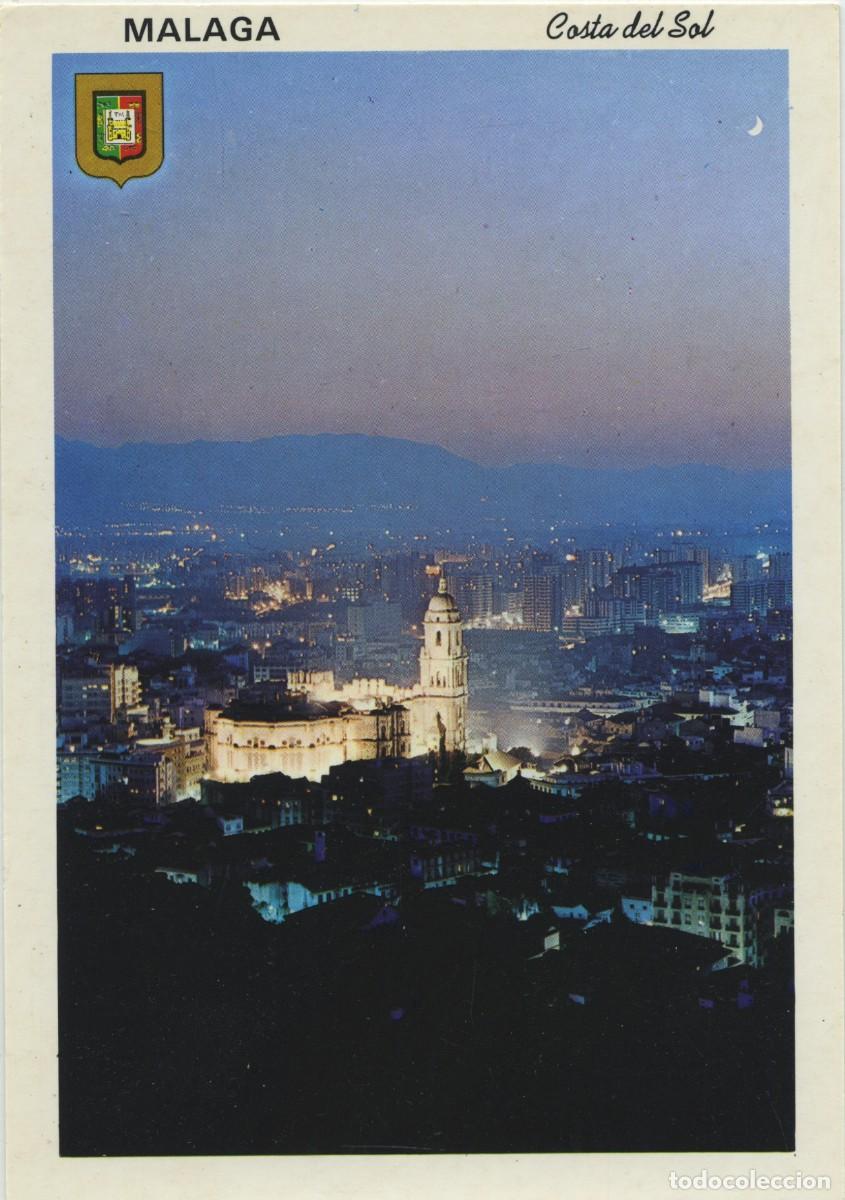 Postales: N&ordm; 122-M&Aacute;LAGA. Costa del Sol. Vista general nocturna. Escrita en 1993. ED. L. DOM&Iacute;NGUEZ
