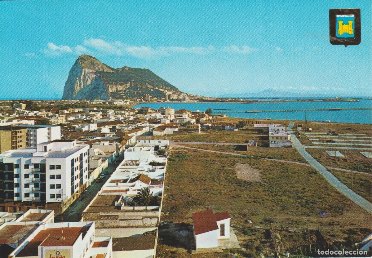 Postales: (49) LA LINEA. CADIZ. VISTA Y PE&Ntilde;ON DE GIBRALTAR ... SIN CIRCULAR
