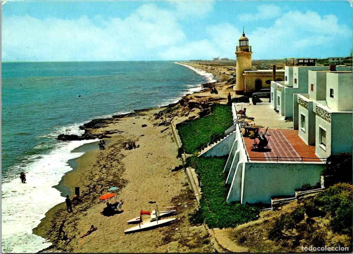 Postcards: Roquetas de Mar (Almer&iacute;a) - Playa del Faro - Ex. Papeler&iacute;a Roma n&ordm; 16 - 151x107mm - Pat&iacute;n de playa