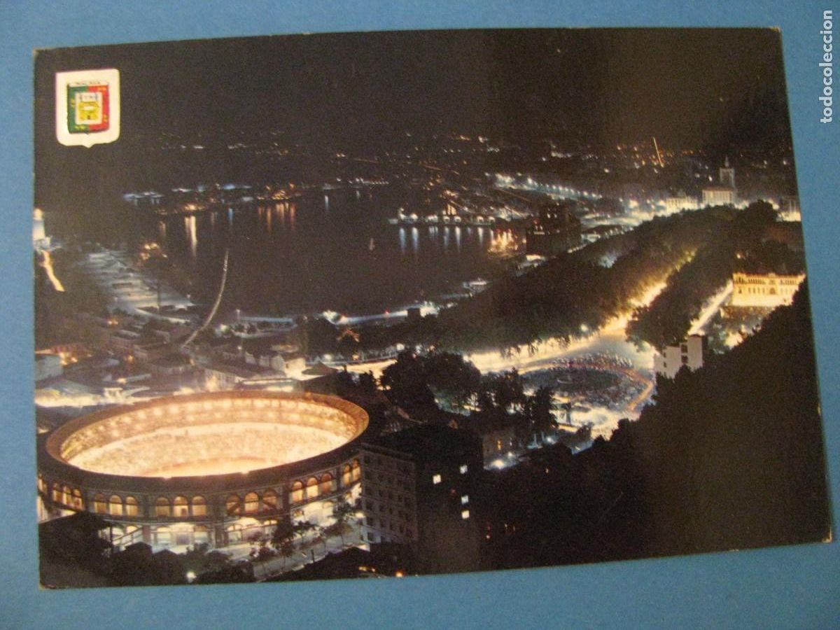 Postales: POSTAL DE MALAGA. VISTA GENERAL DE NOCHE. DOMINGUEZ. 164.