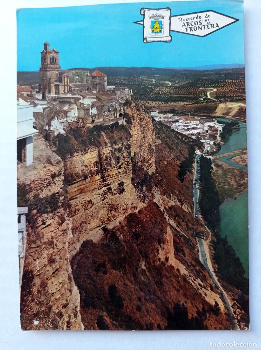Postales: TARJETA POSTAL №10 ARCOS DE LA FRONTERA VISTA PANORAMICA desde EL BALCON de la Pe&ntilde;a Ed. Pergamino