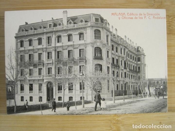 Postales: MALAGA-EDIFICIO DE LA DIRECCION Y OFICINAS DE LOS FERROCARRILES ANDALUCES-POSTAL ANTIGUA-(102.111)