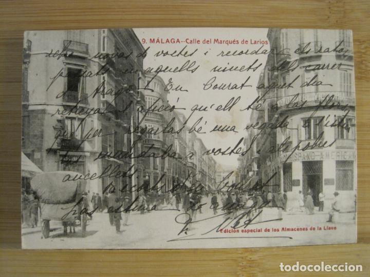 Postales: MALAGA-CALLE DEL MARQUES DE LARIOS-POSTAL ANTIGUA-(102.112)
