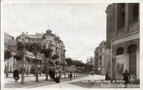 Postales: X128115 ANDALUCIA COSTA DEL SOL MALAGA PASEO DE REDING CON TRANVIA TRANVIAS
