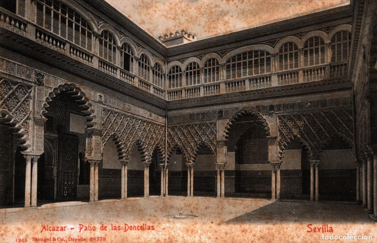 Postales: Sevilla patio de las doncellas sin circular - Foto 1