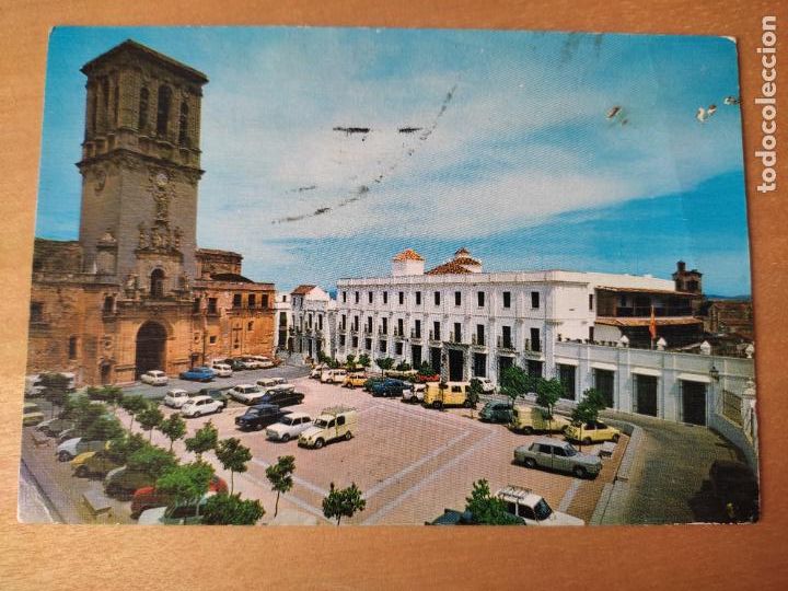 Postales: ARCOS FRONTERA PLAZA ESPA&Ntilde;A IGLESIA SANTA MARIA ED ARRIBAS 23 SOBADA SC