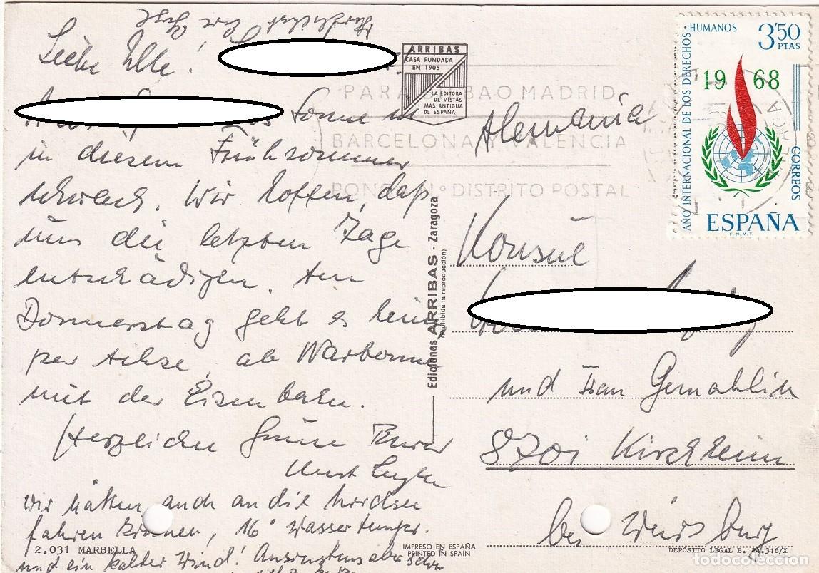 Postales: 2031 Marbella - Circulada - Foto 2