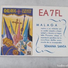 Postales: ANTIGUA TARJETA DE RADIO. EA 7 FL. MÁLAGA SEMANA SANTA 1956