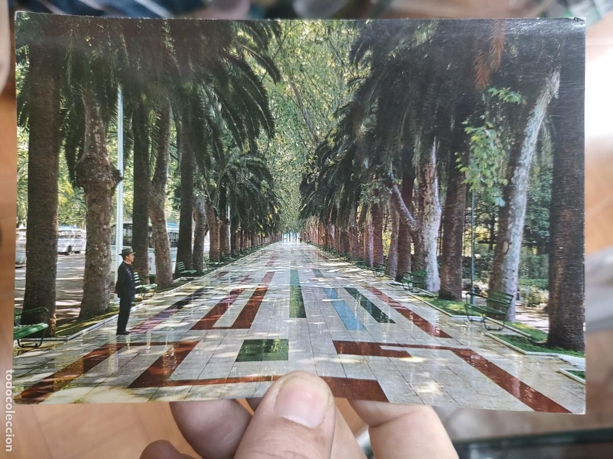 Postales: Postal MALAGA Paseo del Parque N 1517 BEASCOA esquinas pel&iacute;n tocadas