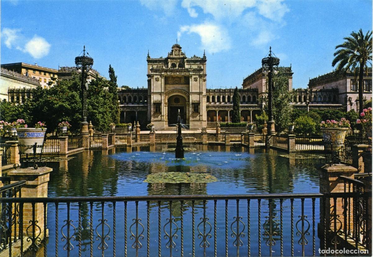 Postales: N&ordm; 603-SEVILLA. Plaza de Am&eacute;rica. Museo Arqueol&oacute;gico. Circulada en 1984. ED. BEASCOA