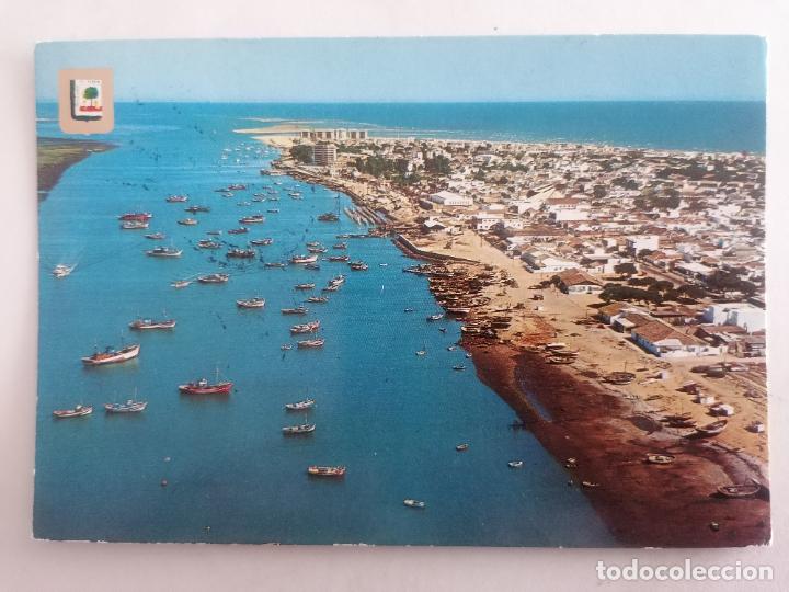 Postales: POSTAL HUELVA-PUNTA UMBRIA, VISTA AEREA, AGOSTO 1974